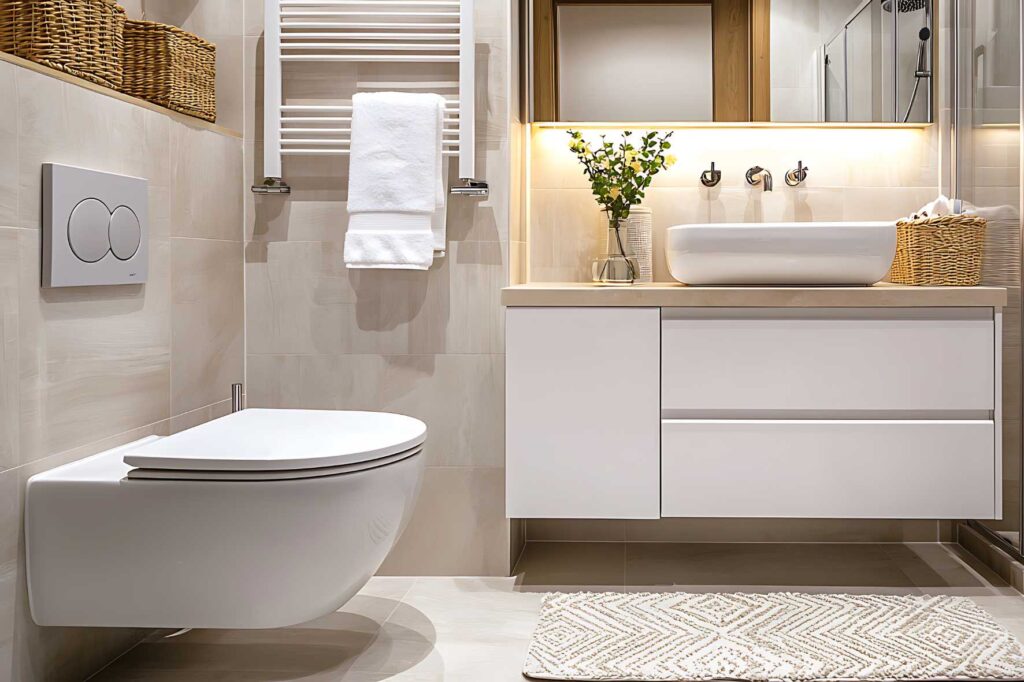 Mobiliario para baños pequeños en Asturias - JOMASA