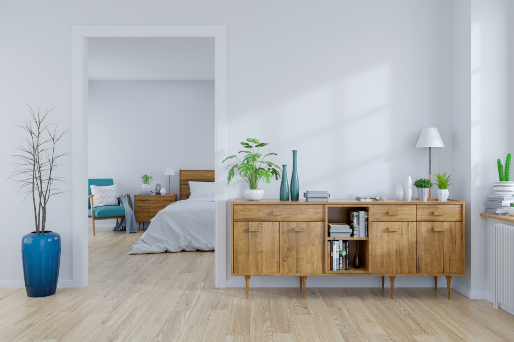 Dormitorio de diseño moderno con materiales tradicionales - JOMASA